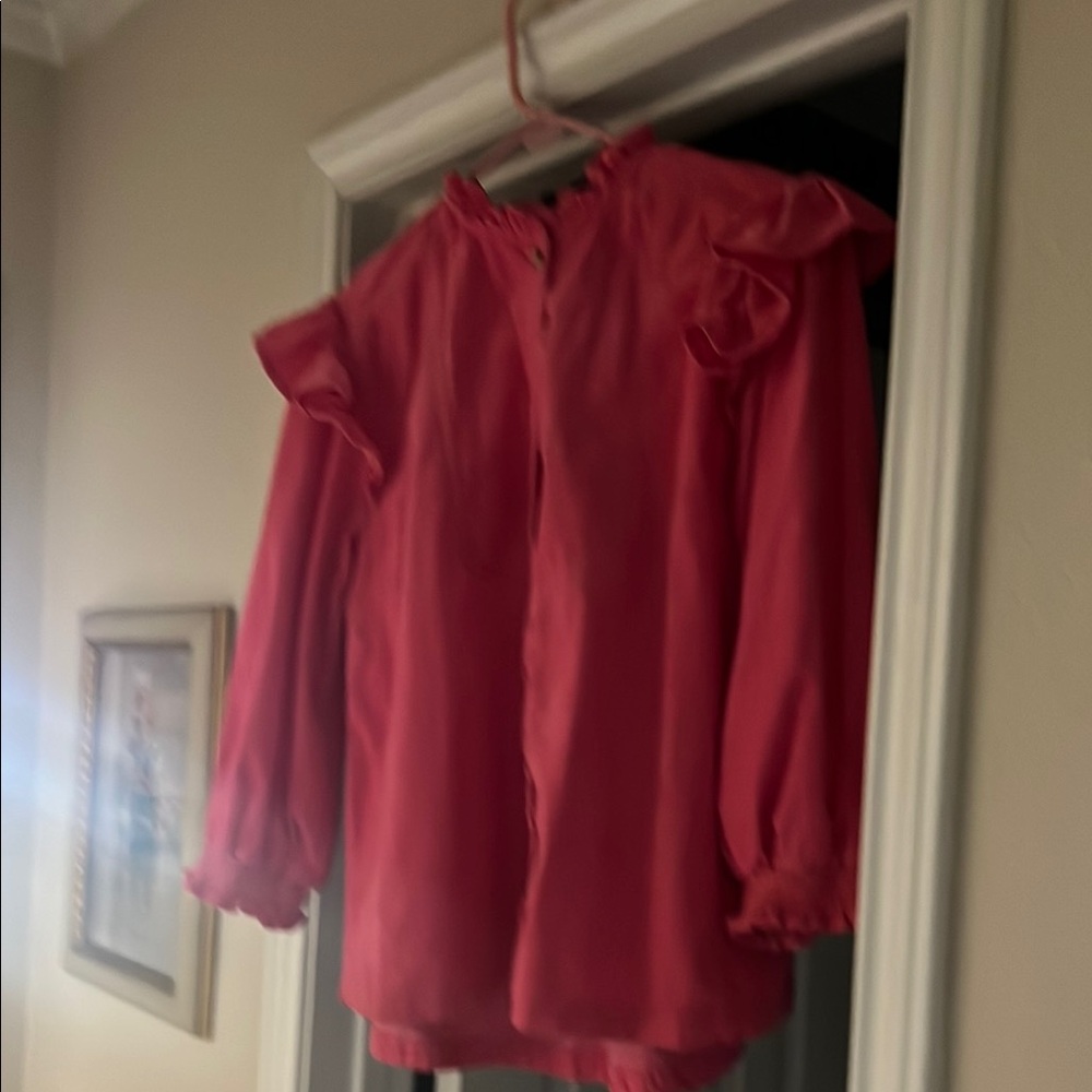 Ivy Jane Red Ruffled Long Sleeve Blouse